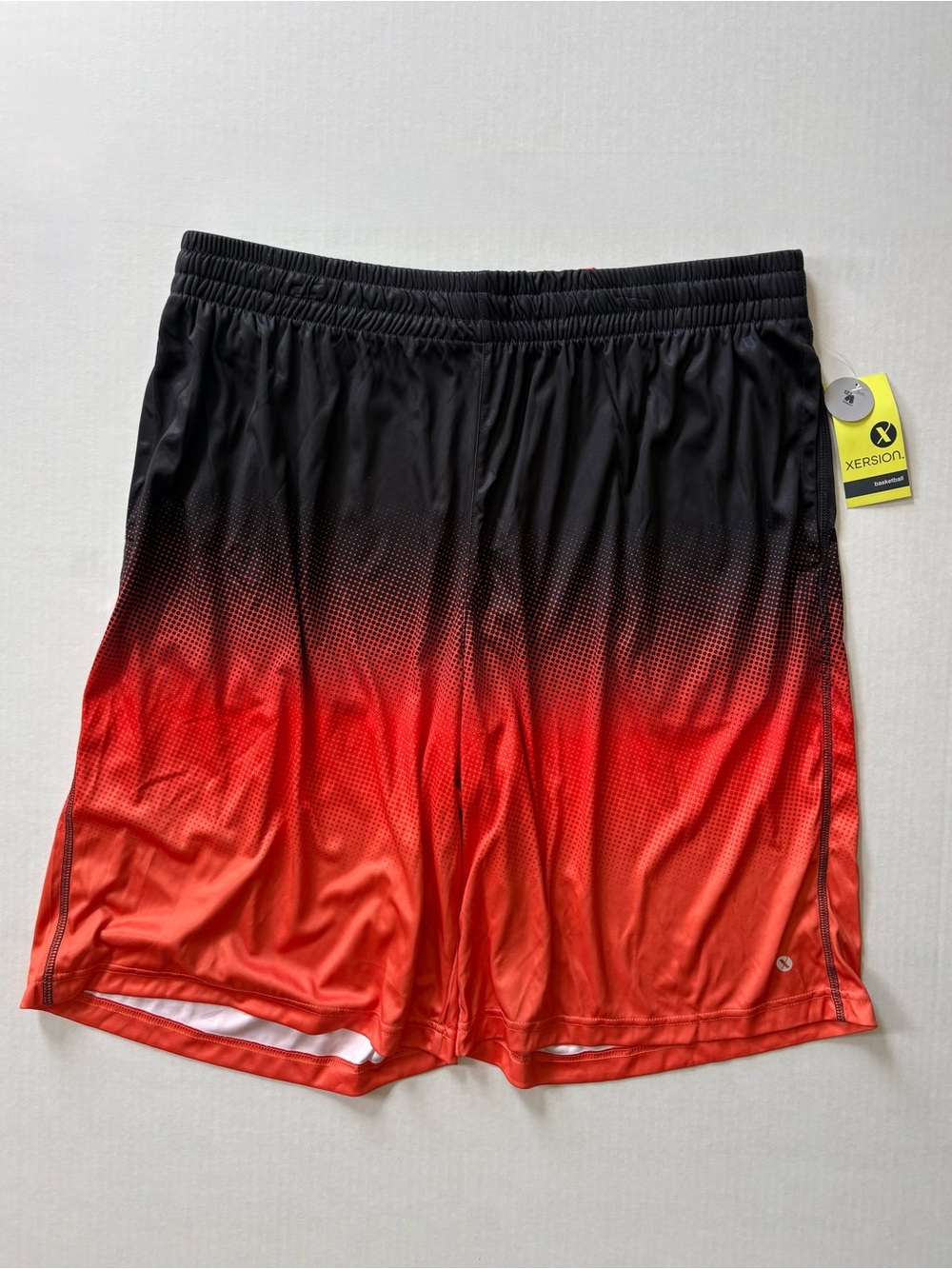 Xersion Quick-Dri Basketball Shorts Mens Size XXL Orange Black NWT